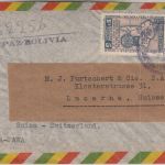 Bolivien - 5 B. Automobilrennen u.a. Lupo-Einschreibebrief i.d. SCHWEIZ 1950