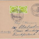 BRD - Hannover Continental Haus Einweihung SST Drucksache n. Oberbrechen 1953
