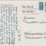 BRD - München 1953 Masch.werbestpl. Verkehrssicherheit Ortskarte