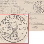 DR - Reichenau 1943 Handwerbstpl. Bergbahn Feldpostkarte n. Böbrach