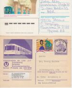 U-Bahn/Metro - 7 Belege/Ganzsachen (Sonderkarten, SST, Bedarf) ex 1971/1998