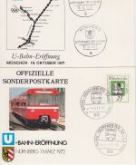U-Bahn/Metro - 7 Belege/Ganzsachen (Sonderkarten, SST, Bedarf) ex 1971/1998