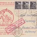 DDR - Meiningen 1954 Sonderkarte befördert m. Postkutsche n. Gotha