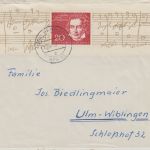 BRD - 20 Pfg. Beethoven ex Block Brief Hannover - Ulm 1959