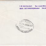 BRD/Postkrieg - Jettingen 1966 Einschreibebrief i.d. UdSSR Retourzettel/-stempel