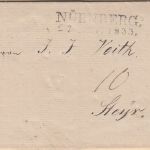 Bayern/Österreich - Nürnberg 1833 L2 Grenzfrankobrief n. Steyr - mit Inhalt