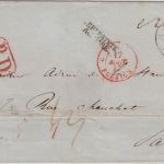 Thurn&Taxis - Kassel 1847 Francobrief n. FRANKREICH (Paris) verspätete Aufgabe