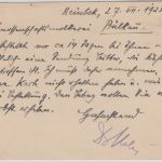 DR - Berlin Hamburg Bahnpost Zug 204 Karte Reinbek - Neuhaus 1922