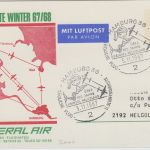BRD - 20 Pfg. Privat-GA General Air Flugdienste Winter 67/68 SST Hamburg 1967