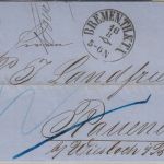 Thurn&Taxis/Baden - Bremen Th&T 16/8 K1 Portobrief n. Rauenberg 1864