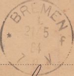 DR/Bayern - Bremen 1 21/5 84 Haller Ank.stpl. 5 Pfg. bay. Ganzsache v. Kempten