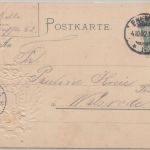 Bremen - Börse farb. Adler-Präge-Passepartout-AK gelaufen 1902