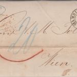 Preussen - Hamburg 4/5 K2 Portobrief n. ÖSTERREICH (Wien) 1865