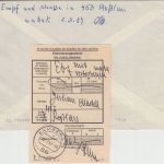 BRD/Postkrieg - 2x20 Pfg. Vertreibung/Übermalung u.a. Einschreibebrief i.d. DDR