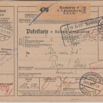 DR - Hannover 4 Engelhardt & Co. Paketkarte/Selbstbucher id. SCHWEIZ (Bern) 1928