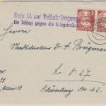 DDR - "Dein JA zur Volksbefragung..." viol. L2 Ortsbrief Leipzig 1951