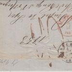 Belgien/Niederlande - Brüssel 1853 blauer K2 Portobrief n. Amsterdam