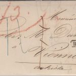 Belgien/Österreich - Lüttich 1855 Portobrief n. Wien "Belg 1er R"