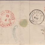 Belgien/Österreich - Lüttich 1855 Portobrief n. Wien "Belg 1er R"