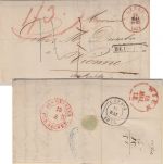 Belgien/Österreich - Lüttich 1855 Portobrief n. Wien "Belg 1er R"