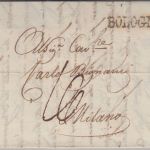 Kirchenstaat/Lomb.Venetien - Bologna L1 Portobrief n. Mailand 1816