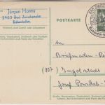 BRD - Bad Zwischenahn 1962 apt. Handwerbestpl. 10 Pfg. Ganzsache n. Ingolstadt