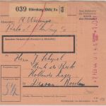DR - Oldenburg 3a 1,05 RM Registrierkassen-Stpl. Paketkarte n. Dessau 1944