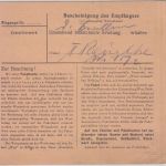 DR - Oldenburg 3a 1,05 RM Registrierkassen-Stpl. Paketkarte n. Dessau 1944