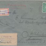 All.Bes. Bensersiel ü. Esens Poststelle I Einschreibebrief n. Wilhelmshaven 1947
