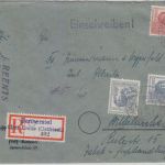 All.Bes. Bensersiel ü. Esens Poststelle I Einschreibebrief n. Wilhelmshaven 1948