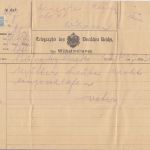 DR - Wilhelmshaven 1912 Telegramm aus Burg b. Magdeburg