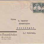 DR - Grafschaft ü. Jever Landpost-Ra2 Brief n. Rellingen 1935