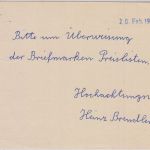 BRD - (23) Brinkum ü. Bremen 5 Poststelle II 10 Pfg. Ganzsache n. Ingolstadt