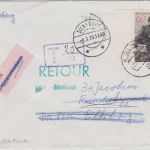 BRD - 60 Pfg. Agnes Miegel Brief n. DÄNEMARK Köln - Silkeborg 1979 Nachporto