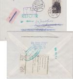 BRD - 60 Pfg. Agnes Miegel Brief n. DÄNEMARK Köln - Silkeborg 1979 Nachporto