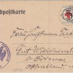 DR - Borkum Kgl. Preuss. Fortifikation Feldpostkarte m Vignette Rotes Kreuz 1914