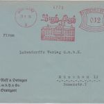DR - Stuttgart 1936 12 Pfg. AFS Buch Koch Brief n. München