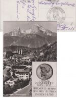 BRD - Berchtesgaden 1955 100. Geb. Ludwig Ganghofer SST + Sonderkarte