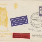 Berlin - 1 DM Droste-Hülshoff Luftpost-Eilbrief/Schmuck-FDC ESST 1961n. Kevelaer