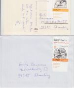 BRD - Wilhelm Busch 170. Geb. Marken ex Block 4 portorichtige Einzelfrankaturen