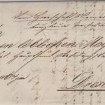 Österreich/Sachsen - Nimes 5/11 L3 Francobrief n. Dresden 1843 - mit Inhalt