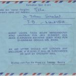 Malaysia - 30 C. Elfenblauvogel Aerogramme Majidee Johor - Oldenburg 1972