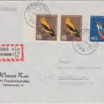 BRD - 40 Pfg. Eisvogel u.a. Einschreibebrief Friedrichshafen - Schwetzingen 1963