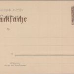 Bayern - 3 a. 2 Pfg. Raute Ganzsache priv. Zudruck Ornithologischer Verein