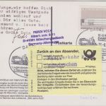 BRD/Postsperre BOSNIEN Dabel 1993 Luftpostkarte "Postverkehr z.Z. unterbrochen"