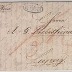 Österreich/Sachsen - Wien Oval-K1 Grenzfrankobrief n. Leipzig 1825 - mit Inhalt