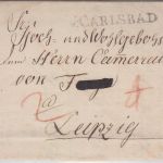 Österreich/Sachsen - v. Carlsbad L1 Grenzfrankobrief n. Leipzig 1825 mit Inhalt