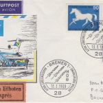 Berlin - 3x50 Pfg. Jugend/Pferde Lupo-Eilbrief n. RUMÄNIEN SST Bremen 1969