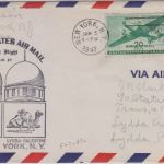 USA - New York 1947 First Flight n. Lydda/PALÄSTINA