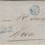 Niederlande/Preussen/Österreich Amsterdam 14/12 blauer K1 Grenzfrankobrief 1842